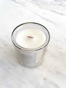 BAMBOO & VIOLET SAGE | VIRGIN COCONUT CRÈME WAX & WOODEN WICK CANDLE