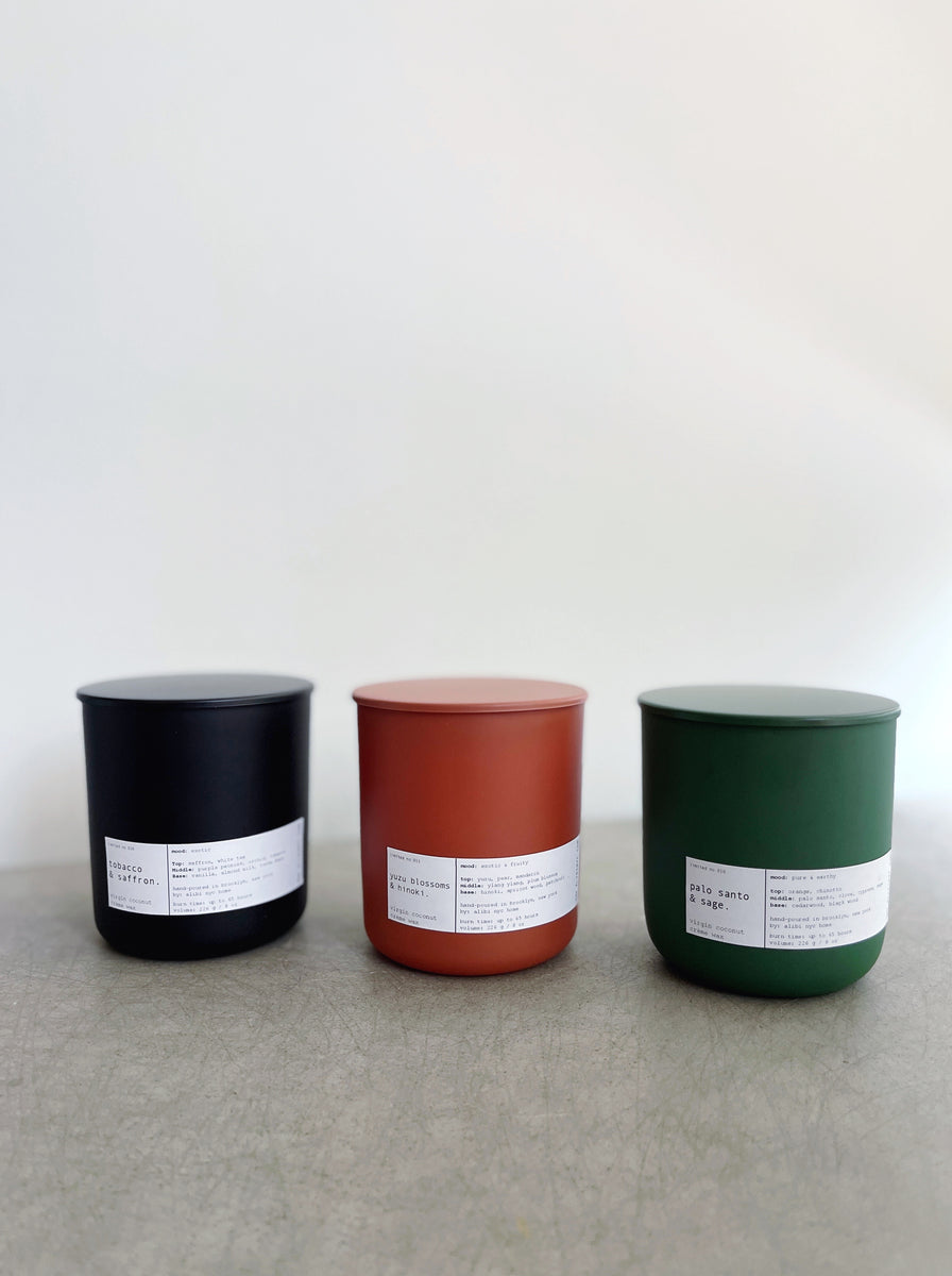 TOBACCO & SAFFRON MINI | VIRGIN COCONUT CRÈME WAX & WOODEN WICK
