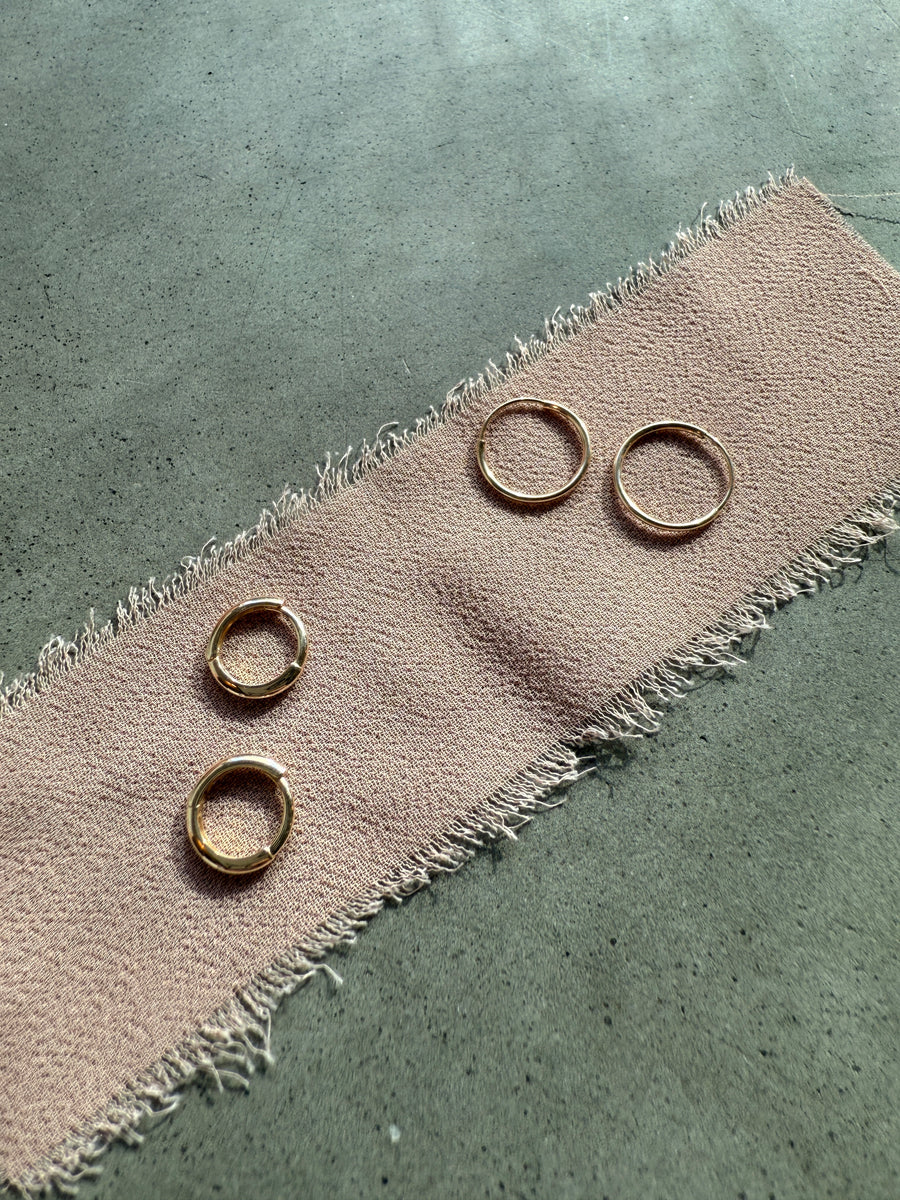 NOVA MINI HUGGIES 14KT YELLOW GOLD – ALIBI NYC
