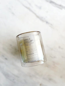 BAMBOO & VIOLET SAGE | VIRGIN COCONUT CRÈME WAX & WOODEN WICK CANDLE