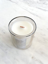 Load image into Gallery viewer, BAMBOO &amp; VIOLET SAGE | VIRGIN COCONUT CRÈME WAX &amp; WOODEN WICK CANDLE