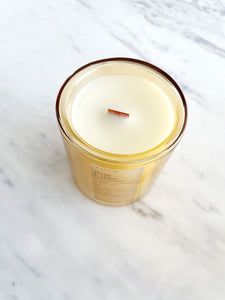 SHISO & LEMON | VIRGIN COCONUT CRÈME WAX & WOODEN WICK CANDLE