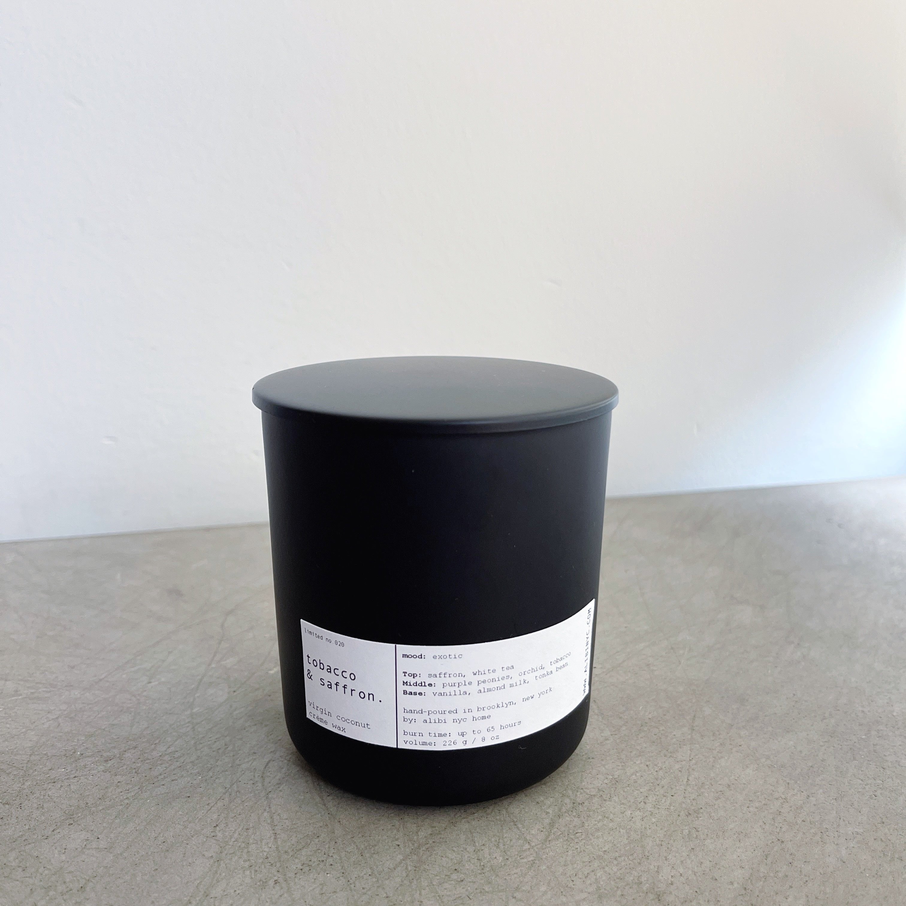 TOBACCO & SAFFRON MINI | VIRGIN COCONUT CRÈME WAX & WOODEN WICK