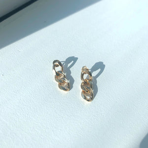 SQUARE LINK CHAIN EARRINGS