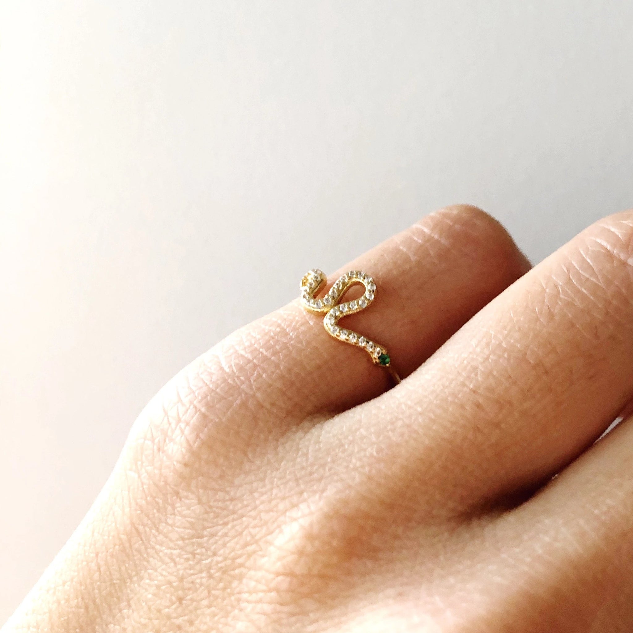 Snake sales pinky ring