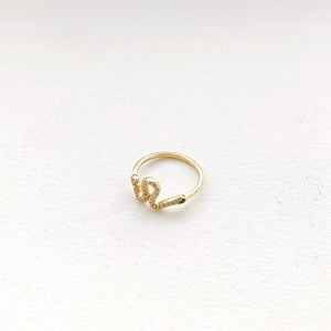 SERPENT PINKY CHAIN RING