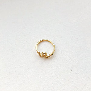 SERPENT PINKY CHAIN RING