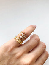 Load image into Gallery viewer, SERPENT PINKY CHAIN RING