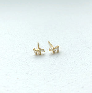 TRIO BAGUETTE GEM STUDS