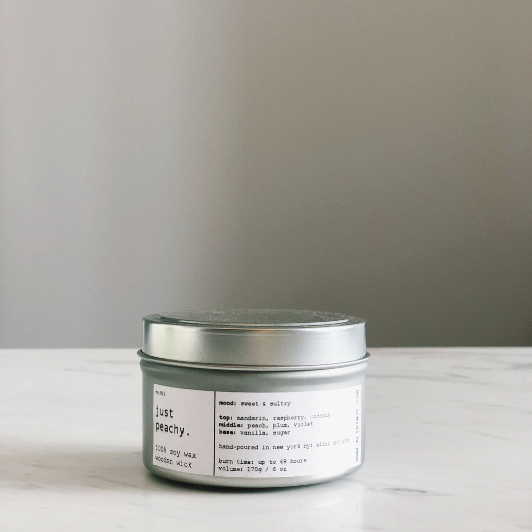 JUST PEACHY | 100% SOY TRAVEL SIZE CANDLE