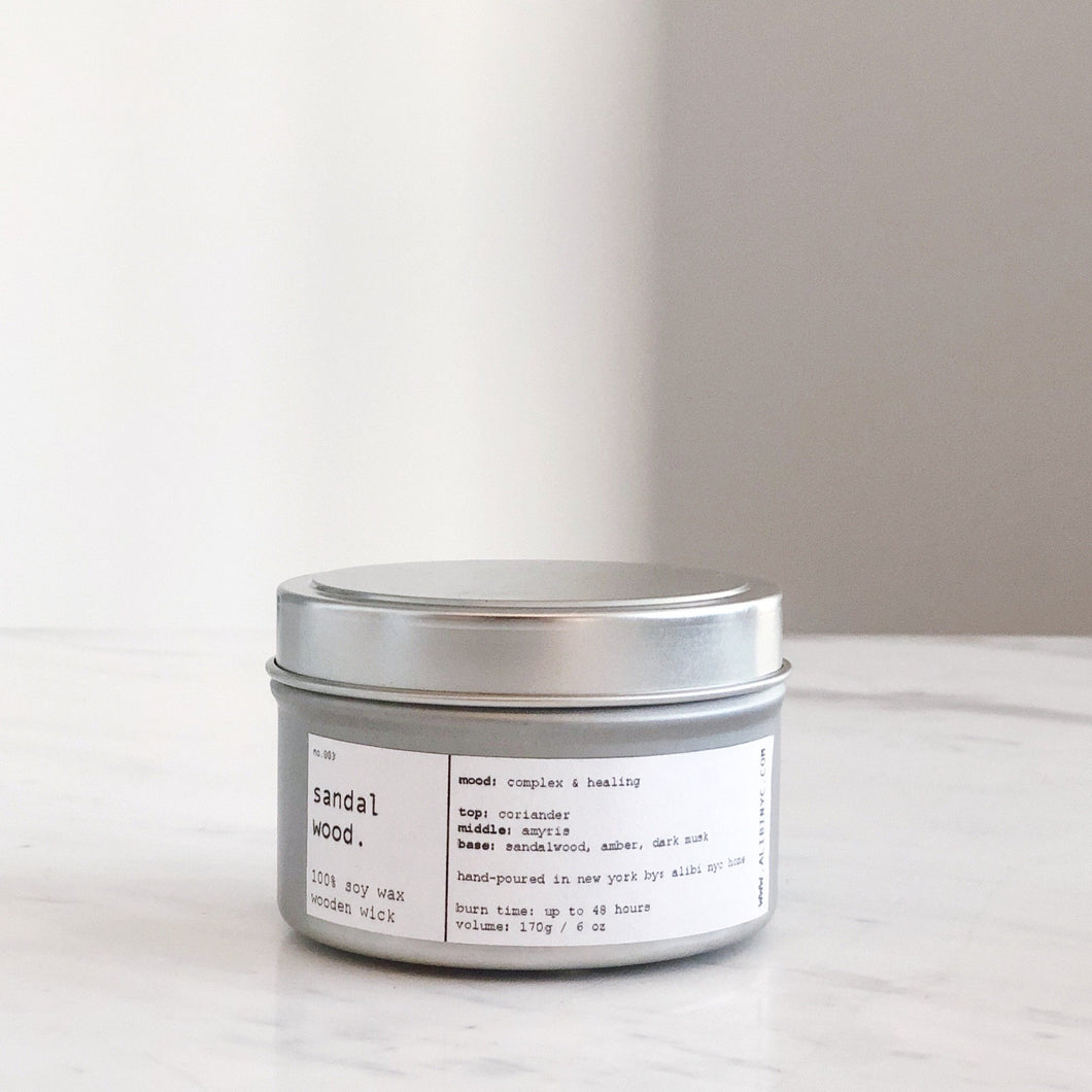 SANDALWOOD | 100% SOY TRAVEL SIZE CANDLE