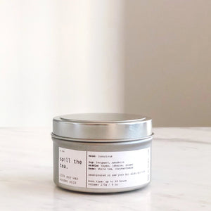 SPILL THE TEA | 100% SOY TRAVEL SIZE CANDLE