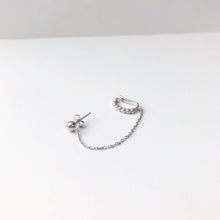 Load image into Gallery viewer, ROUNDED STUD, CHAIN + EARCUFF