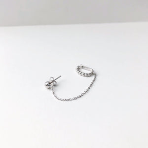 ROUNDED STUD, CHAIN + EARCUFF