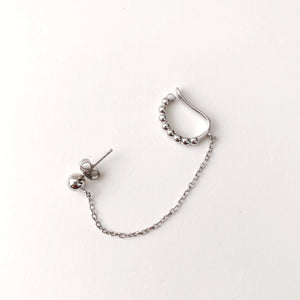 ROUNDED STUD, CHAIN + EARCUFF