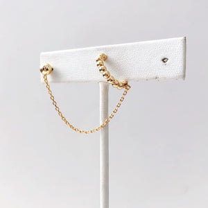 ROUNDED STUD, CHAIN + EARCUFF