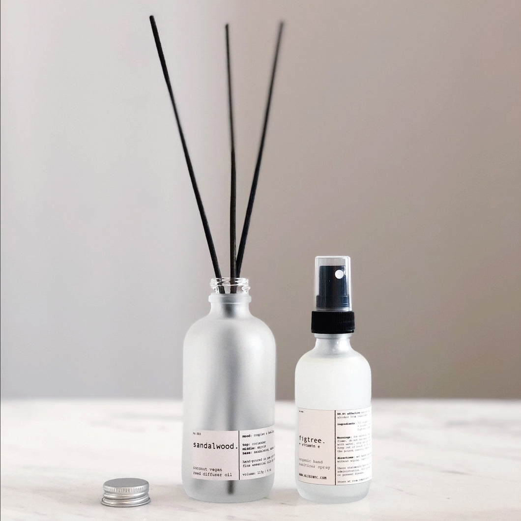 ORGANIC DIFFUSER OIL + HAND SANITIZER SPRAY KIT – ALIBI NYC