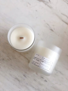 GRAPEFRUIT & MINT LEAVES | VIRGIN COCONUT CRÈME WAX & WOODEN WICK CANDLE