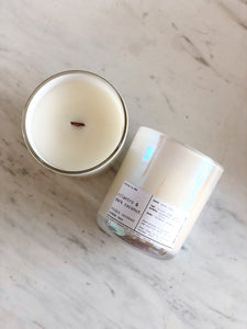 CILANTRO & DARK COCONUT | VIRGIN COCONUT CRÈME WAX & WOODEN WICK CANDLE