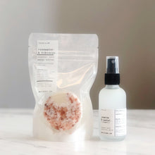 Load image into Gallery viewer, ROSEWATER &amp; HIBISCUS ORGANIC SOAP + HAND SANITIZER SPRAY KIT