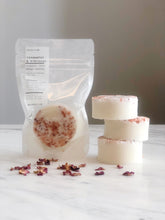 Load image into Gallery viewer, ROSEWATER + HIBISCUS ORGANIC COCO MANGO BUTTER EXFOLIATING SOAP