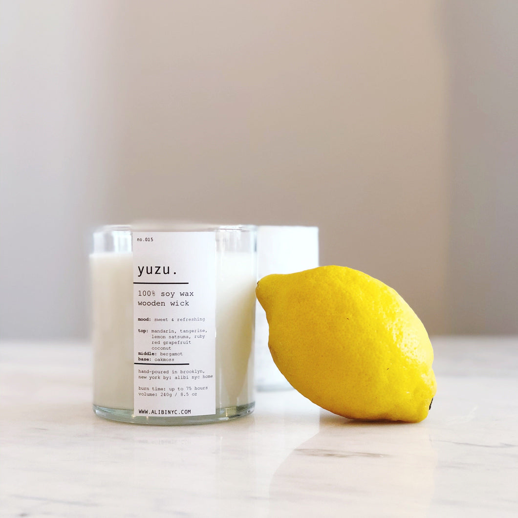 YUZU | 100% SOY WOODEN WICK CANDLE