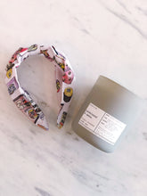 Load image into Gallery viewer, ALIBI NYC X CJW COLLAB | SANDALWOOD &amp; SMOKE COCONUT CREME CANDLE + CANDY CRUSH HAIRBAND