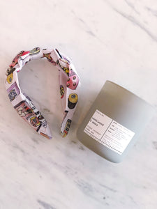 ALIBI NYC X CJW COLLAB | SANDALWOOD & SMOKE COCONUT CREME CANDLE + CANDY CRUSH HAIRBAND