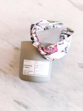 Load image into Gallery viewer, ALIBI NYC X CJW COLLAB | SANDALWOOD &amp; SMOKE COCONUT CREME CANDLE + CANDY CRUSH HAIRBAND