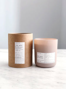 ROSE WATER & HIBISCUS | VIRGIN COCONUT CRÈME WAX & WOODEN WICK CANDLE