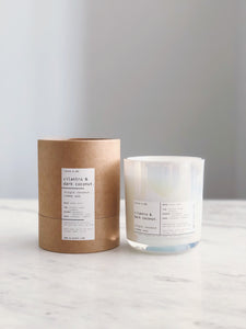 CILANTRO & DARK COCONUT | VIRGIN COCONUT CRÈME WAX & WOODEN WICK CANDLE