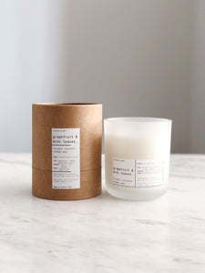 GRAPEFRUIT & MINT LEAVES | VIRGIN COCONUT CRÈME WAX & WOODEN WICK CANDLE