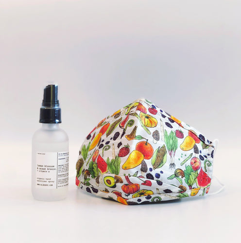 ALIBI NYC X CJW EXCLUSIVE | LEMON BLOSSOM & OCEAN BREEZE HAND SANITIZER SPRAY + EAT YOUR VEGGIES MASK