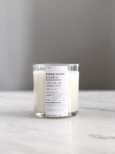 POMEGRANATE BITTERS | 100% SOY WOODEN WICK CANDLE