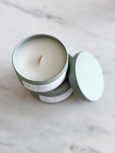 OAKMOSS & CEDARWOOD | VIRGIN COCONUT CRÈME WAX & WOODEN WICK TRAVEL CANDLE