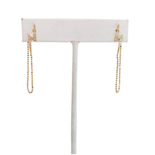 Load image into Gallery viewer, LIGHTNING BOLT + CHAIN EARRINGS