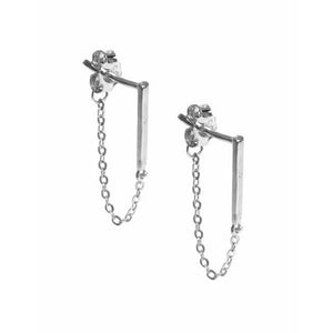 LONG BAR + CHAIN EARRINGS