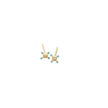 Load image into Gallery viewer, ENAMELED CORNER + GEM STUDS