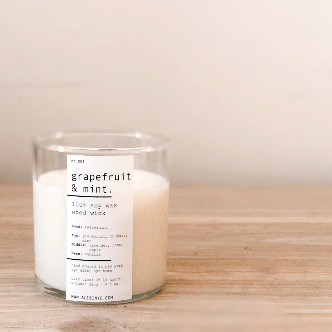 SWEET GRAPEFRUIT | 100% SOY WOODEN WICK CANDLE
