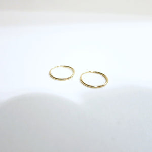 14KT DELICATE HOOP EARRINGS