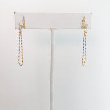 Load image into Gallery viewer, LIGHTNING BOLT + CHAIN EARRINGS