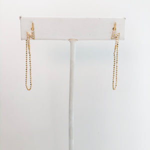 LIGHTNING BOLT + CHAIN EARRINGS