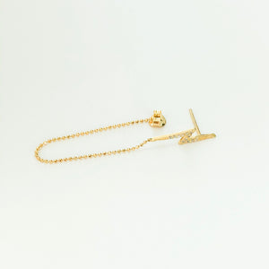 LIGHTNING BOLT + CHAIN EARRINGS