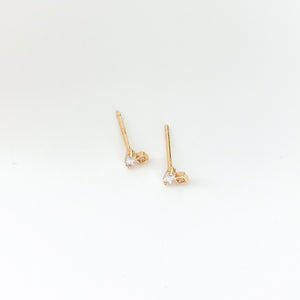 TEENY TINY BAGUETTE COMBO STUDS