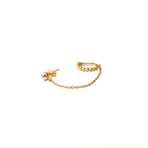 ROUNDED STUD, CHAIN + EARCUFF