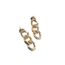 Load image into Gallery viewer, SQUARE LINK CHAIN EARRINGS