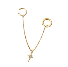 Load image into Gallery viewer, STARBURST HUGGIE, CHAIN + EARCUFF
