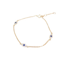 Load image into Gallery viewer, TEENY TRIO EVIL EYE BRACELET