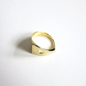 SLANTED CODE RING