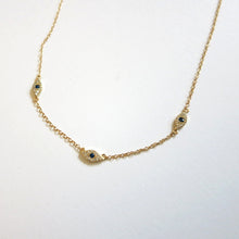 Load image into Gallery viewer, TEENY TRIO EVIL EYE NECKLACE